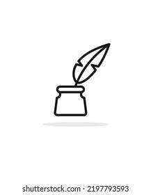 Inkwell  Icon Vector Illustration, Eps 10