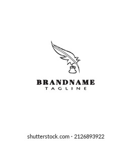 inkwell logo design template icon modern vector illustration