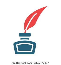 Inkwell Vector Glyph Two Color Icons For Personal And Commercial Use.
