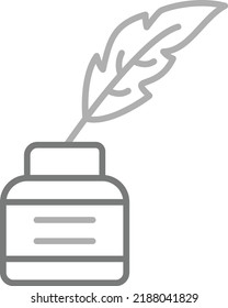 Inkwell vector icon. Can be used for printing, mobile and web applications.