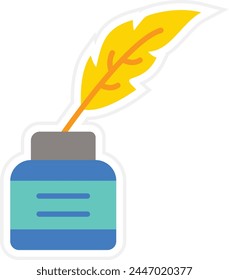 Inkwell vector icon. Can be used for printing, mobile and web applications.