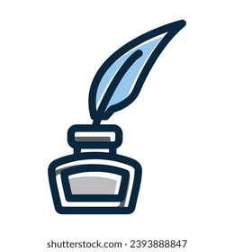 Inkwell Vector Thick Line Filled Dark Colors Icons For Personal And Commercial Use.
