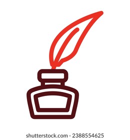 Inkwell Vector Thick Line Two Color Icons For Personal And Commercial Use.
