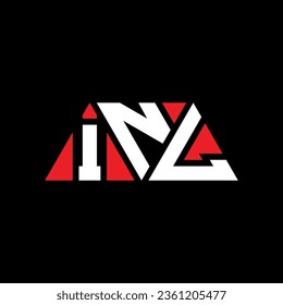 INL triangle letter logo design with triangle shape. INL triangle logo design monogram. INL triangle vector logo template with red color. INL triangular logo Simple, Elegant, and Luxurious design.