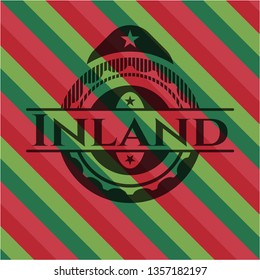 Inland christmas badge background.