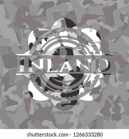 Inland on grey camouflage texture