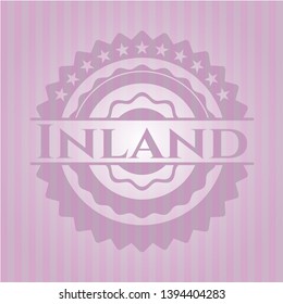 Inland pink emblem. Retro. Vector Illustration. Detailed.