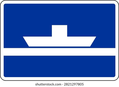 Inland waterway sign E.4a – Cable - non-free-moving ferry (Nicht frei fahrende Fähre)