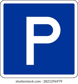 Inland waterway sign E.5 – Berthing permitted (this side) (Stillliegen erlaubt)