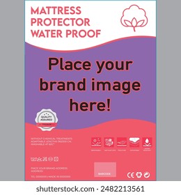 INLAY CARD INSERT CARD FOR MATTRESS PROTECTOR, DESIGN OF PACKAGING CARD FOR MATTRES PROTECTOR