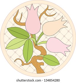 inlay. flower