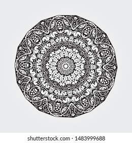inlay ornate floral radial pattern for wood table or floor