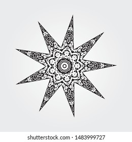 inlay ornate floral radial pattern for wood table or floor