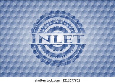 Inlet blue polygonal emblem.