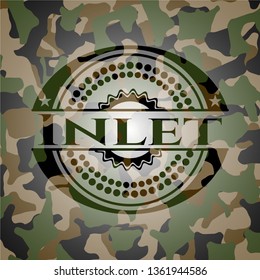 Inlet camouflaged emblem