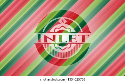 Inlet christmas emblem background.