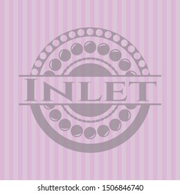 Inlet pink emblem. Vector Illustration. Detailed.