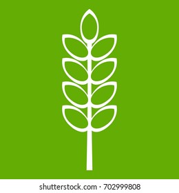 Inlet spike icon white isolated on green background. Vector illustration