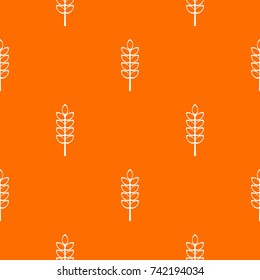 Inlet spike pattern repeat seamless in orange color for any design. Vector geometric illustration