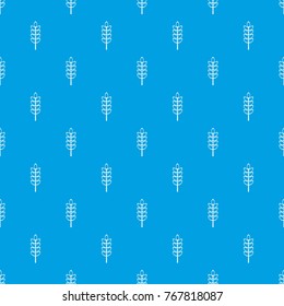 Inlet spike pattern repeat seamless in blue color for any design. Vector geometric illustration