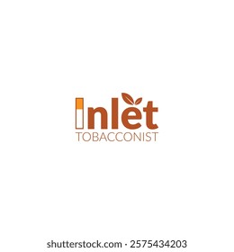 INLET TOBACCONIST modern typography vector illustration Logo.