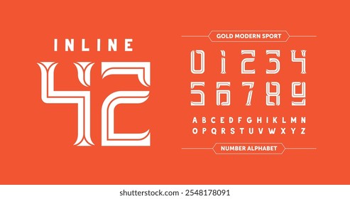 Inline 42: Classic and bold number jersey designs with custom typography. Perfectly tailored for creating clean and dynamic sports-inspired visuals.