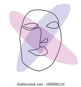 inline hand drawing abstract vector illustration