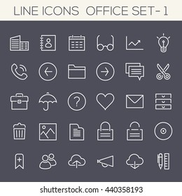 Inline Office Icons Collection