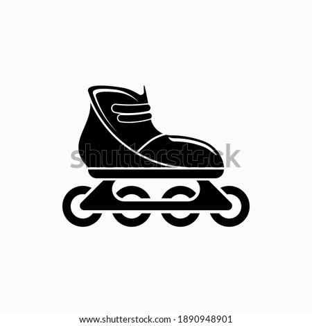 Inline Skate Icon. Sport or Recreation Symbol - Vector.