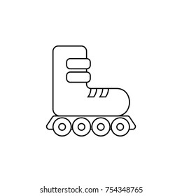 Inline skate line icon on white background