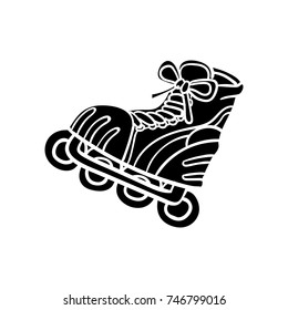 inline skate vector doodle