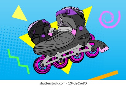 Inline Skate Vector Illustration