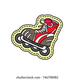 inline skate vector sticker