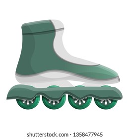 Inline skates icon. Cartoon of inline skates vector icon for web design isolated on white background