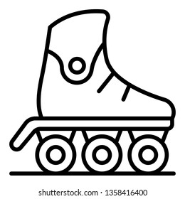 Inline skates icon. Outline inline skates vector icon for web design isolated on white background