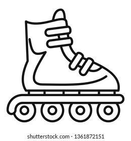 Inline skates icon. Outline inline skates vector icon for web design isolated on white background