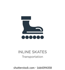 Inline skates icon vector. Trendy flat inline skates icon from transportation collection isolated on white background. Vector illustration can be used for web and mobile graphic design, logo, eps10