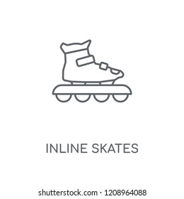 Inline skates linear icon. Inline skates concept stroke symbol design. Thin graphic elements vector illustration, outline pattern on a white background, eps 10.