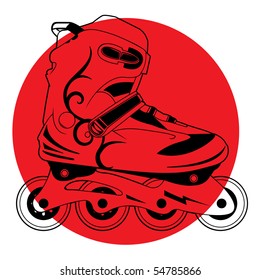 in-line skating vector boot