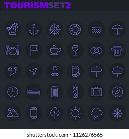 Inline Tourism Icons Collection