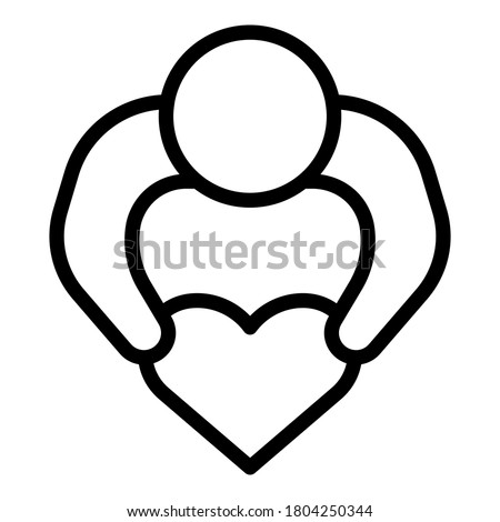 Inlove human icon. Outline inlove human vector icon for web design isolated on white background