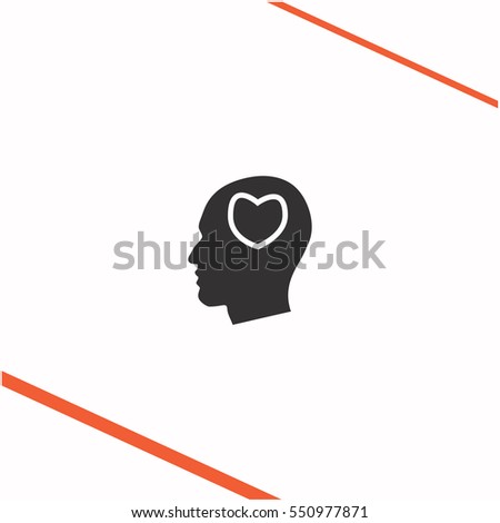 Inlove vector grey icon on white background. Inlove symbol stock bitmap illustration. Business picture.