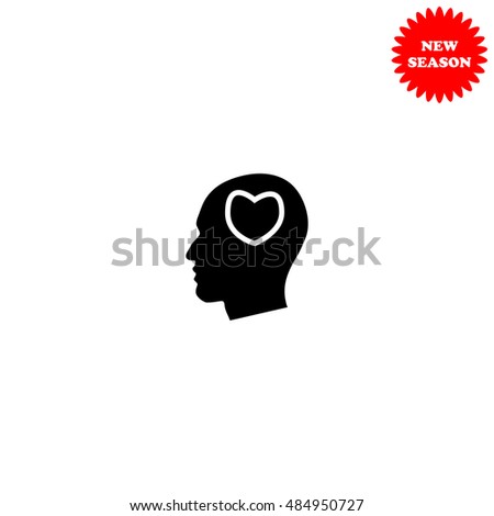 Inlove vector icon isolated on white background.