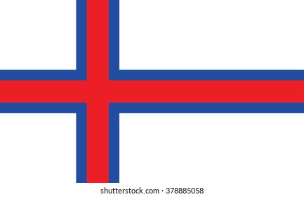 inmage vector Flag of the Faroe Islands