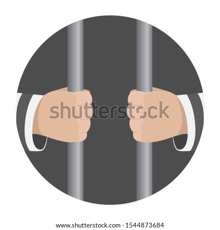Inmate icon. Jail bars symbol. Vector.