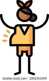 inmate isolated design element stock illustration. Vector on a white background