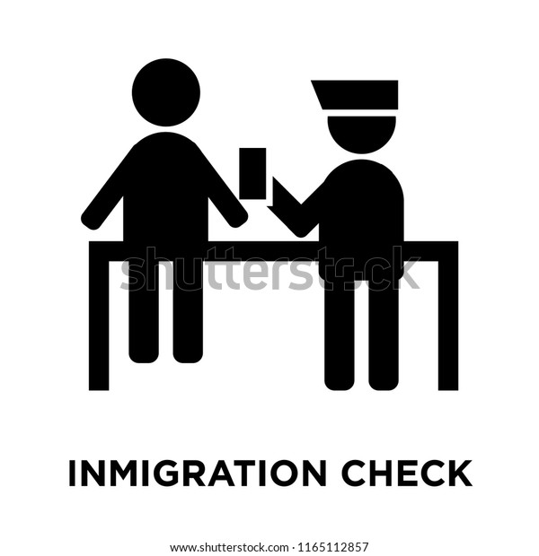Inmigration Check Point icon\
vector isolated on white background, Inmigration Check Point\
transparent sign