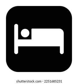 Inn or hotel tavern sign flat vector icon for games and apps