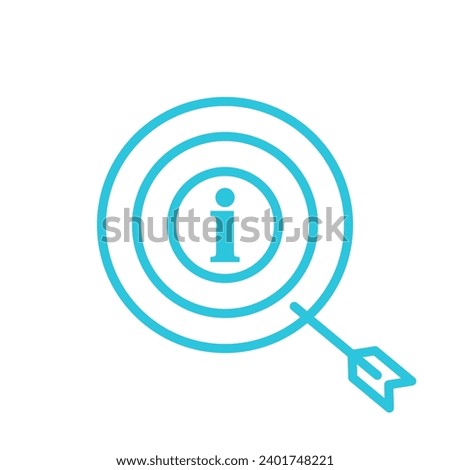 Innacurate, imprecison information icon. From blue icon set.
