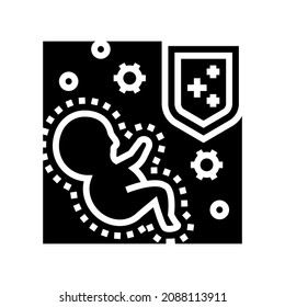 angeborene Glyph-Symbol-Vektorgrafik. angeborenes Immunitätszeichen. isoliertes Kontursymbol
